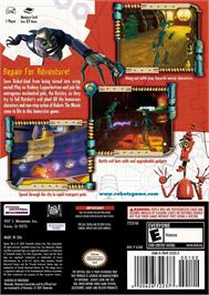 Box back cover for Robots on the Nintendo GameCube.