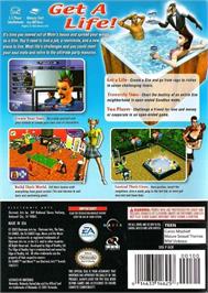 Box back cover for Sims, The on the Nintendo GameCube.