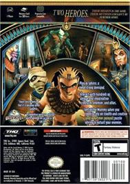 Box back cover for Sphinx And The Cursed Mummy on the Nintendo GameCube.