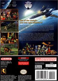 Box back cover for Star Fox Adventures on the Nintendo GameCube.