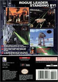 Box back cover for Star Wars - Rogue Squadron 2 - Rogue Leader on the Nintendo GameCube.