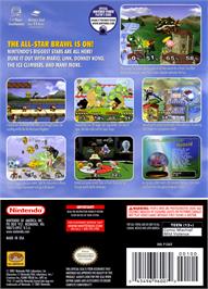 Box back cover for Super Smash Bros.: Melee on the Nintendo GameCube.