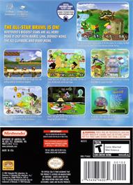 Box back cover for Super Smash Bros. Melee on the Nintendo GameCube.