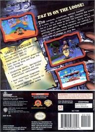 Box back cover for Taz Wanted on the Nintendo GameCube.