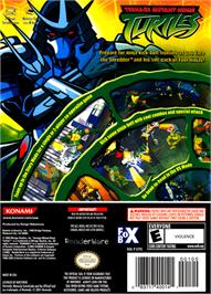 Box back cover for Teenage Mutant Ninja Turtles on the Nintendo GameCube.