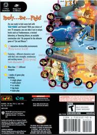 Box back cover for Tom And Jerry In War Of The Whiskers on the Nintendo GameCube.