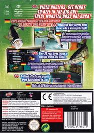 Box back cover for Top Angler - Real Bass Fishing on the Nintendo GameCube.