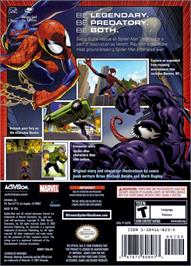 Box back cover for Ultimate Spider-Man on the Nintendo GameCube.