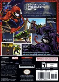 Box back cover for Ultimate Spider-man on the Nintendo GameCube.