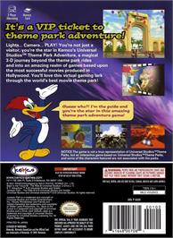 Box back cover for Universal Studios Theme Park Adventure on the Nintendo GameCube.