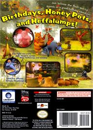Box back cover for Winnie the Pooh's Rumbly Tumbly Adventure on the Nintendo GameCube.