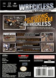 Box back cover for Wreckless: The Yakuza Missions on the Nintendo GameCube.