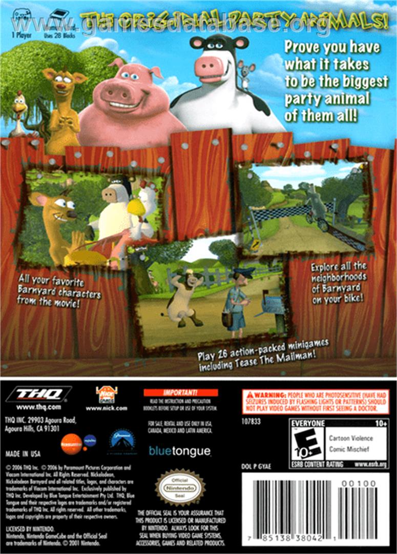 Barnyard - Nintendo GameCube - Artwork - Box Back