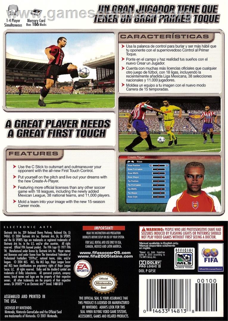 FIFA Football 2005 - Nintendo GameCube - Artwork - Box Back