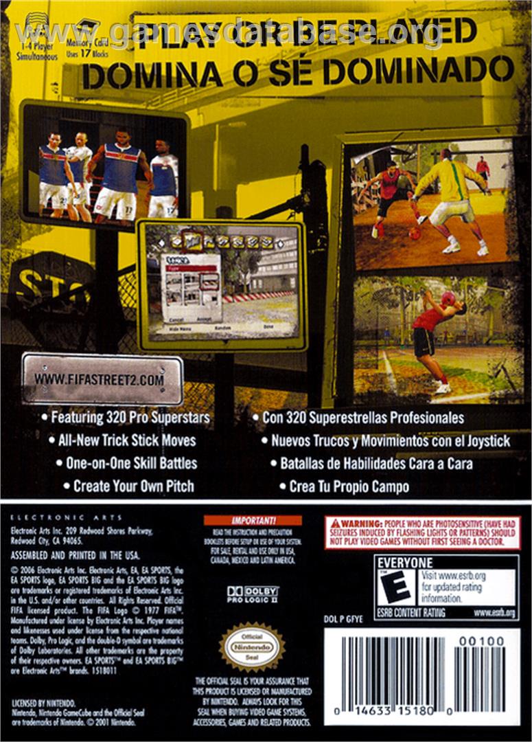 FIFA Street 2 - Nintendo GameCube - Artwork - Box Back