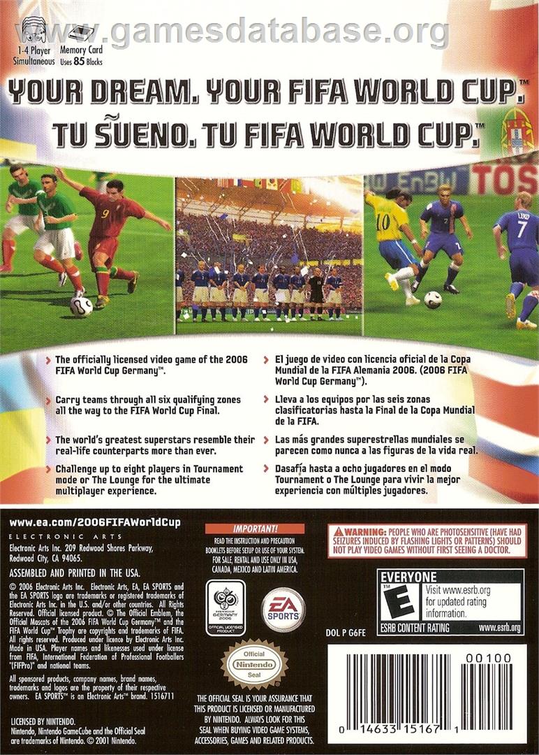 FIFA World Cup: Germany 2006 - Nintendo GameCube - Artwork - Box Back