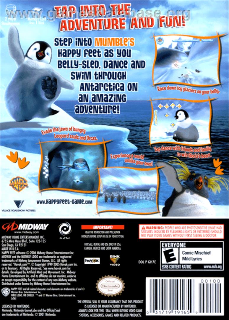 Happy Feet - Nintendo GameCube - Artwork - Box Back