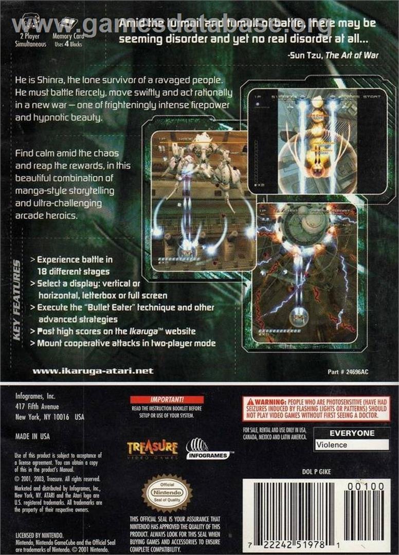 Ikaruga - Nintendo GameCube - Artwork - Box Back