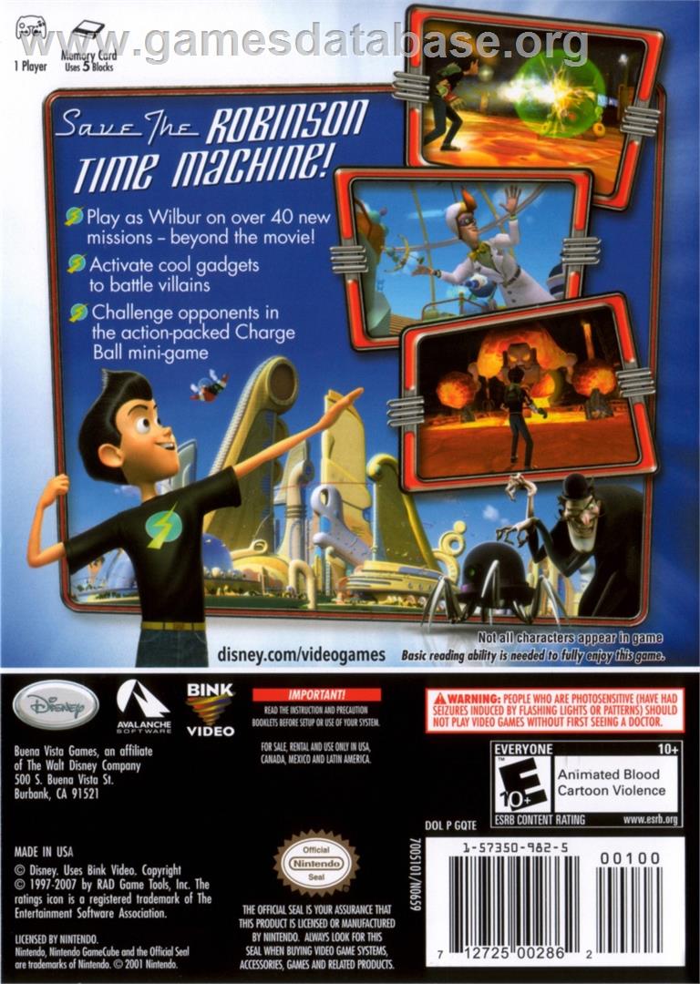 Meet The Robinsons - Nintendo GameCube - Artwork - Box Back
