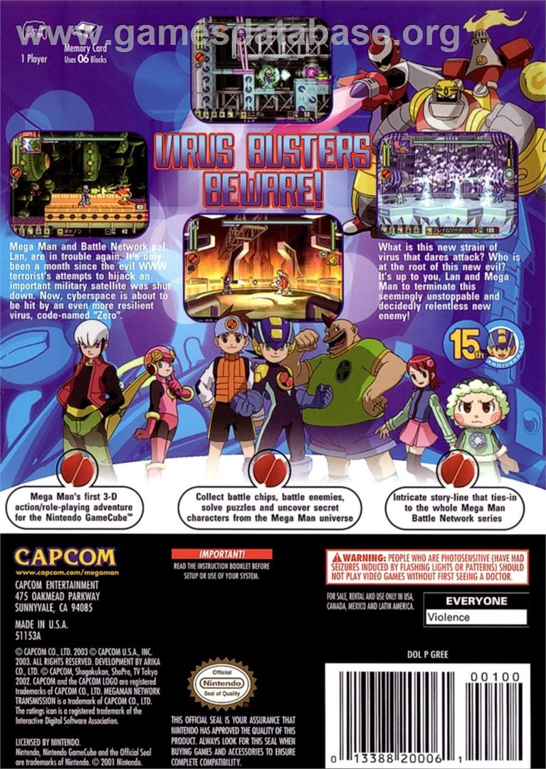 Mega Man Network Transmission - Nintendo GameCube - Artwork - Box Back