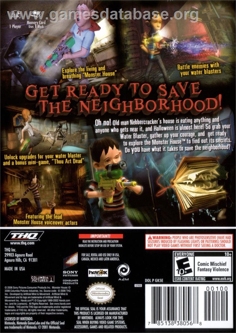 Monster House - Nintendo GameCube - Artwork - Box Back