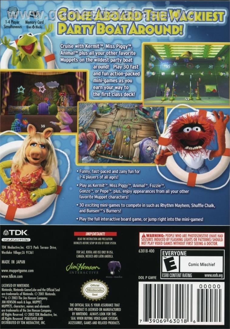 Muppets - Party Cruise - Nintendo GameCube - Artwork - Box Back