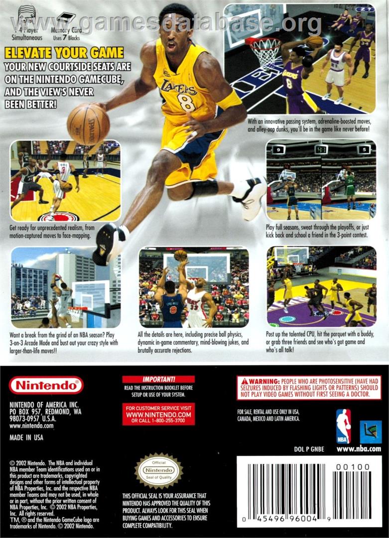 Nba Courtside 2002 - Nintendo GameCube - Artwork - Box Back