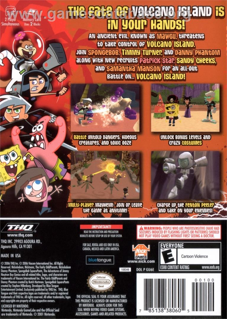 Nicktoons - Battle For Volcano Island - Nintendo GameCube - Artwork - Box Back