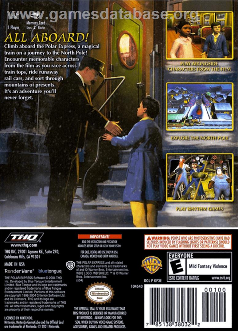 Polar Express - Nintendo GameCube - Artwork - Box Back