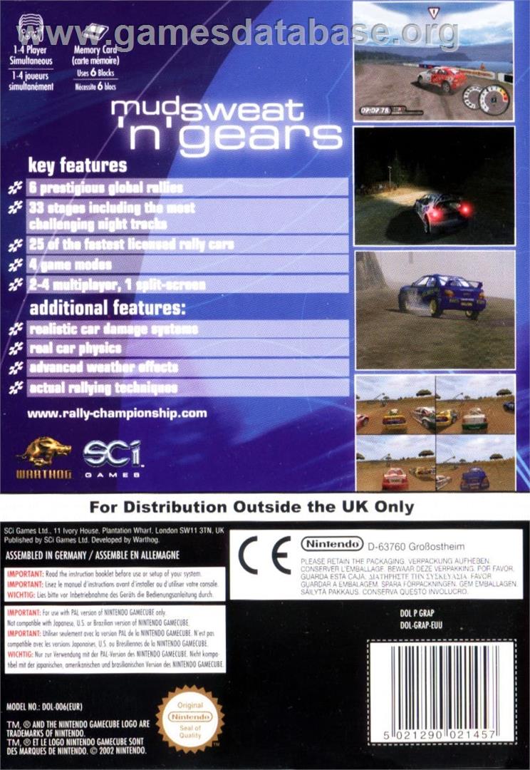 Rally Championship - Nintendo GameCube - Artwork - Box Back