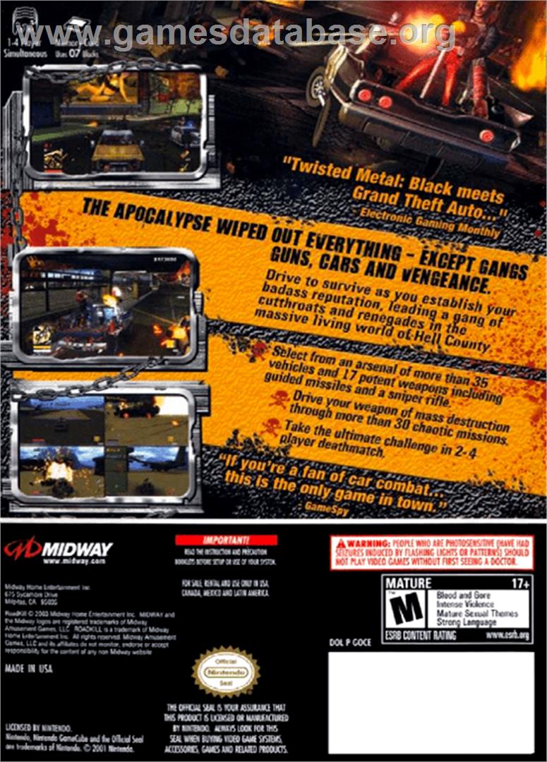 RoadKill - Nintendo GameCube - Artwork - Box Back