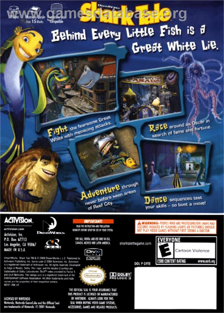 Shark Tale - Nintendo GameCube - Artwork - Box Back
