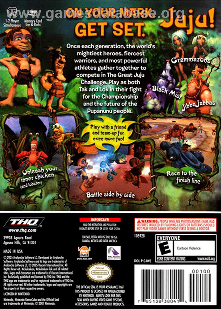 Tak: The Great Juju Challenge - Nintendo GameCube - Artwork - Box Back