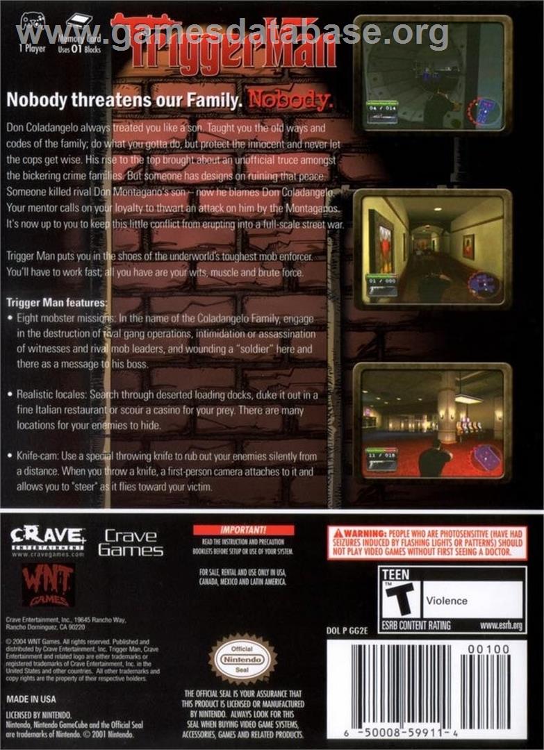 Trigger Man - Nintendo GameCube - Artwork - Box Back