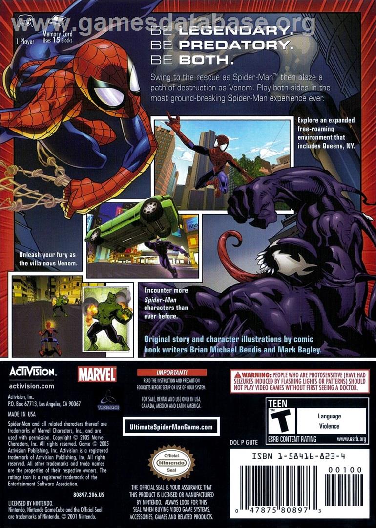 Ultimate Spider-man - Nintendo GameCube - Artwork - Box Back
