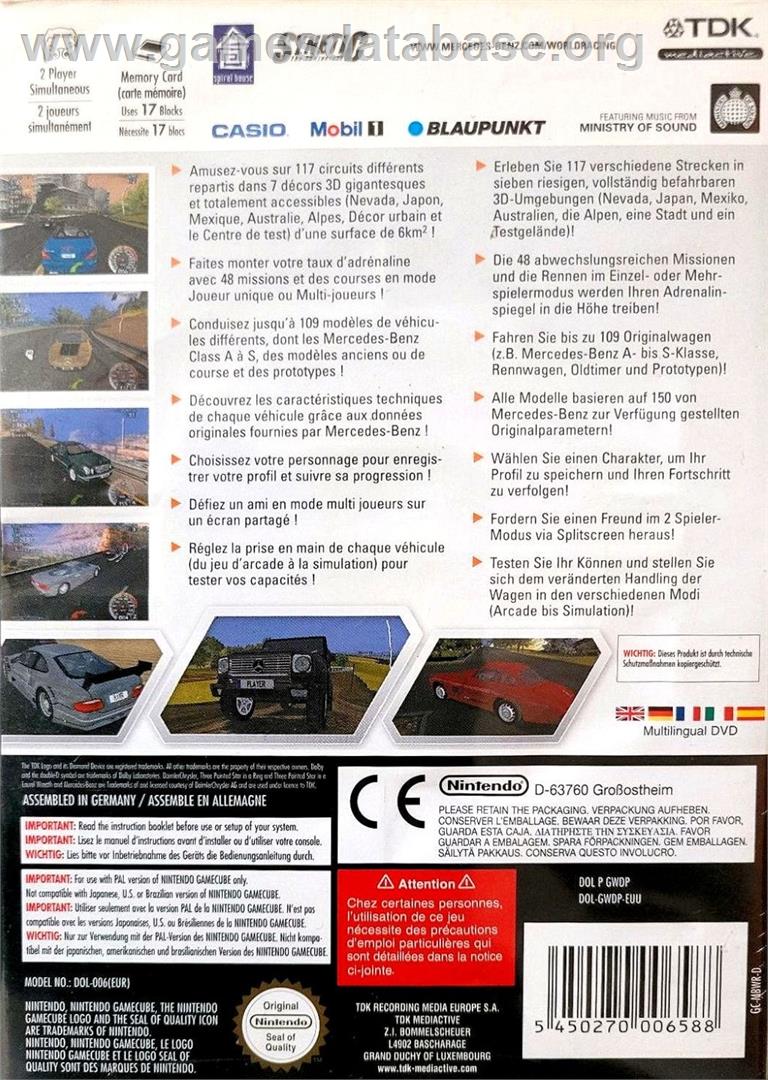 World Racing - Nintendo GameCube - Artwork - Box Back
