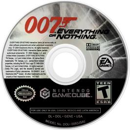 Cartridge artwork for 007 - Everything or Nothing on the Nintendo GameCube.