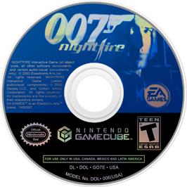 Cartridge artwork for 007 - Nightfire on the Nintendo GameCube.