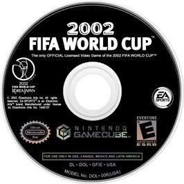 Cartridge artwork for 2002 FIFA World Cup on the Nintendo GameCube.