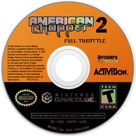 Cartridge artwork for American Chopper 2: Full Throttle on the Nintendo GameCube.