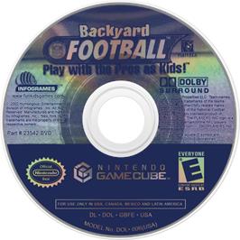 Cartridge artwork for Backyard Football on the Nintendo GameCube.