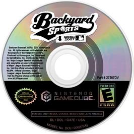 Cartridge artwork for Backyard Sports - Baseball 2007 on the Nintendo GameCube.