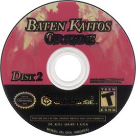 Cartridge artwork for Baten Kaitos Origins on the Nintendo GameCube.