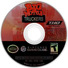 Cartridge artwork for Big Mutha Truckers on the Nintendo GameCube.