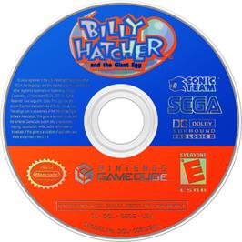 Cartridge artwork for Billy Hatcher and the Giant Egg on the Nintendo GameCube.