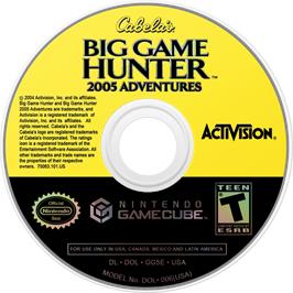 Cartridge artwork for Cabela's Big Game Hunter 2005 Adventures on the Nintendo GameCube.