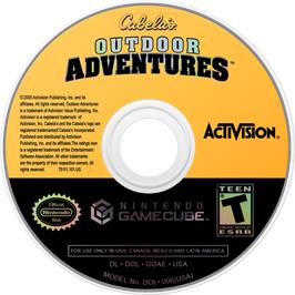 Cartridge artwork for Cabela's Outdoor Adventures on the Nintendo GameCube.