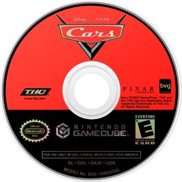 Cartridge artwork for Cars on the Nintendo GameCube.