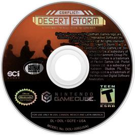 Cartridge artwork for Conflict: Desert Storm on the Nintendo GameCube.