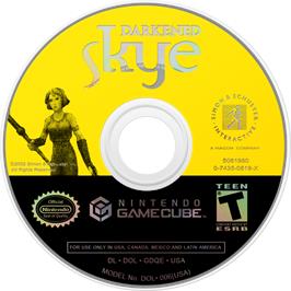 Cartridge artwork for Darkened Skye on the Nintendo GameCube.